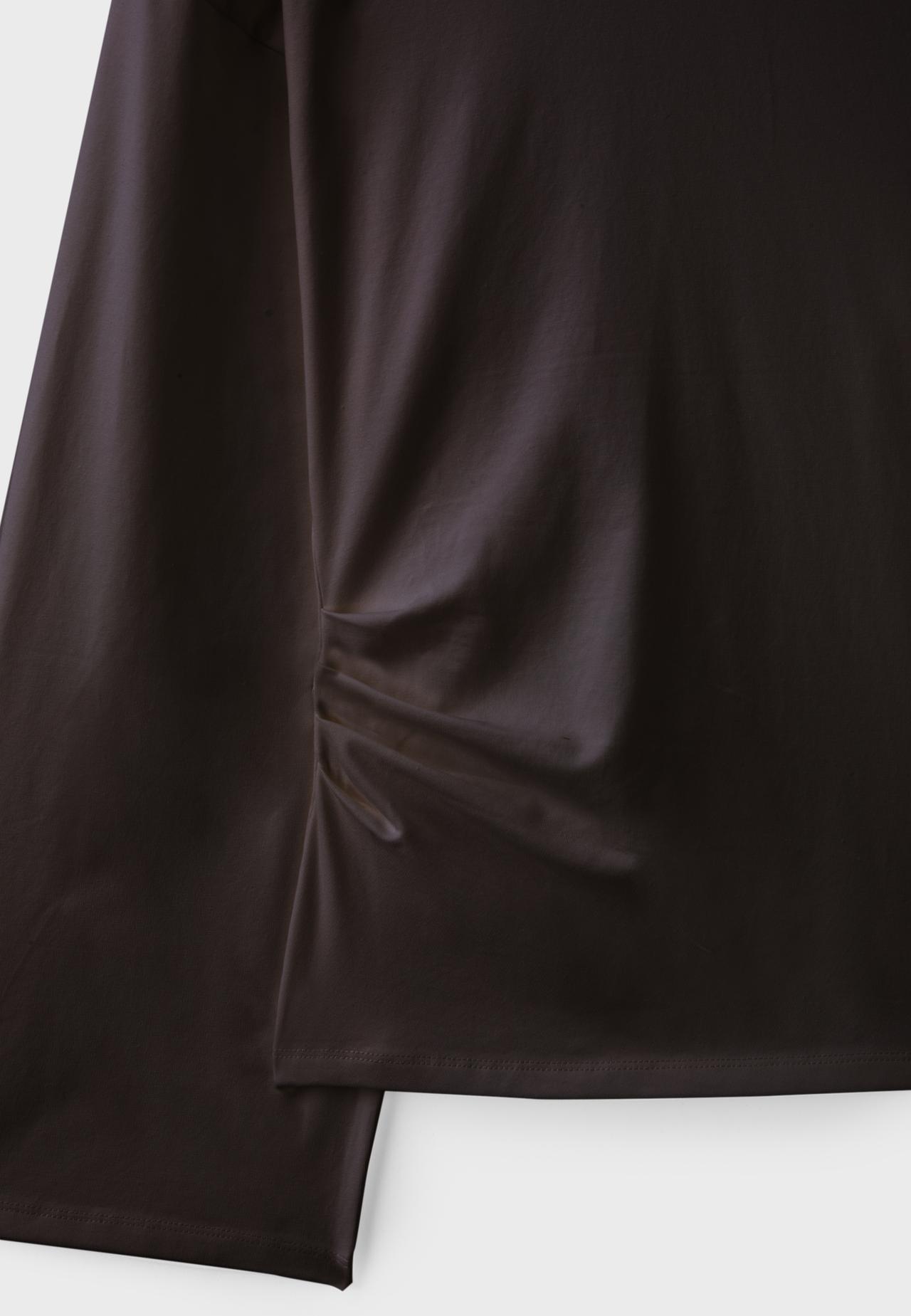 B11 Japanese long sleeve fitted waist T-shirt — Brown