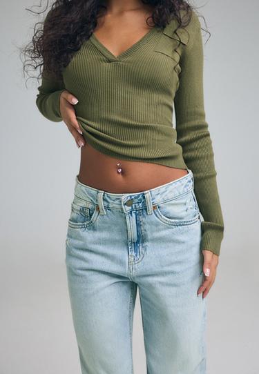 D92 Ripped straight wide-leg jeans — LIGHT BLEACH 3