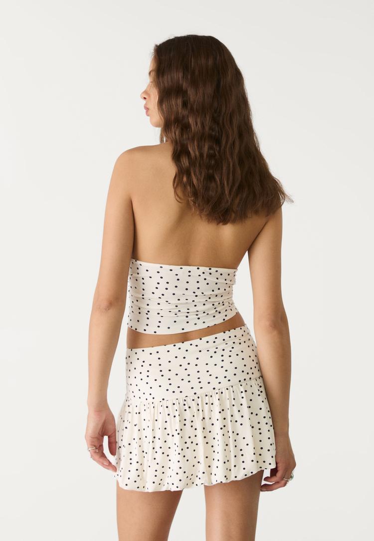 camiseta halter frunce