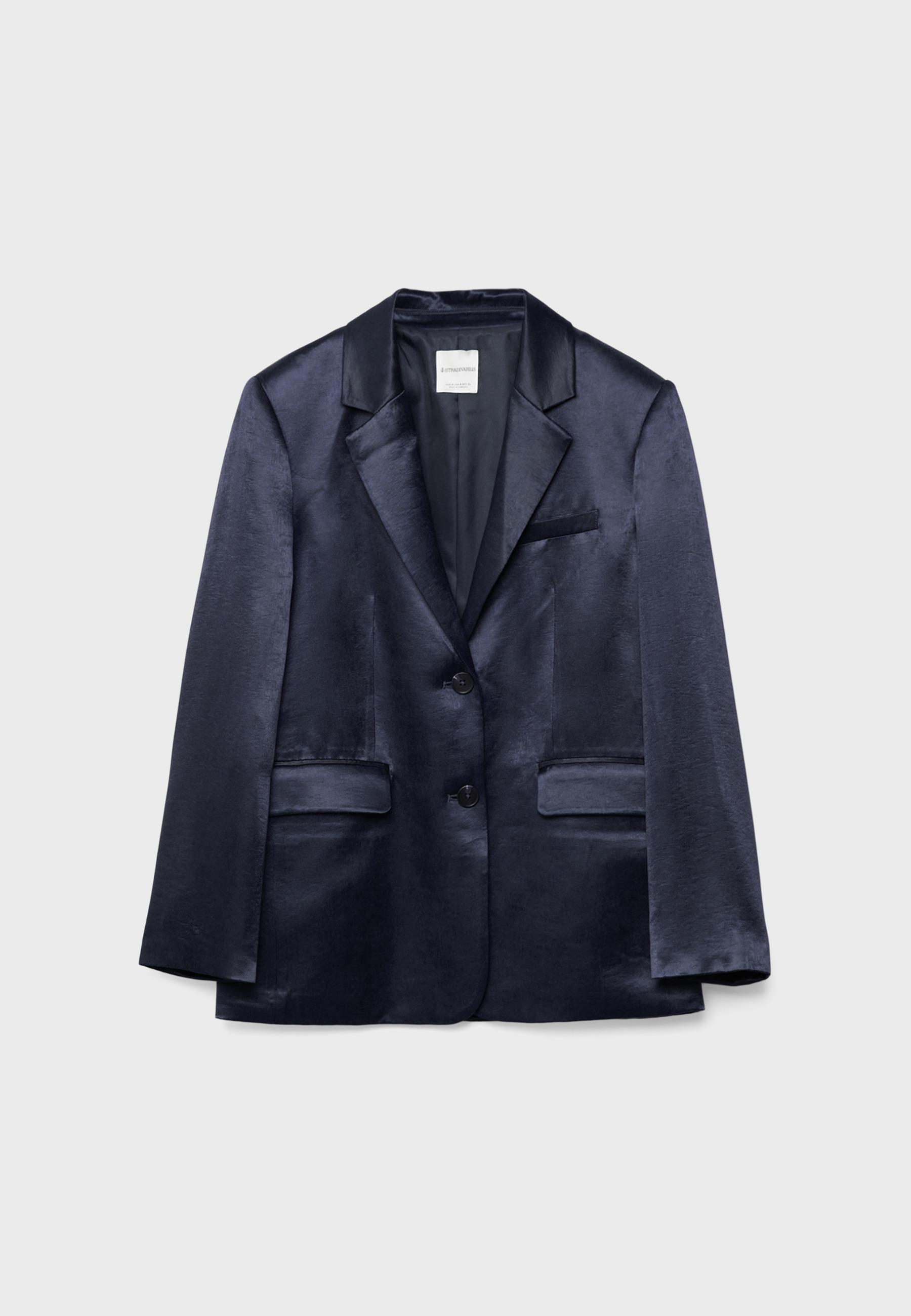 Satin blazer — Dark blue