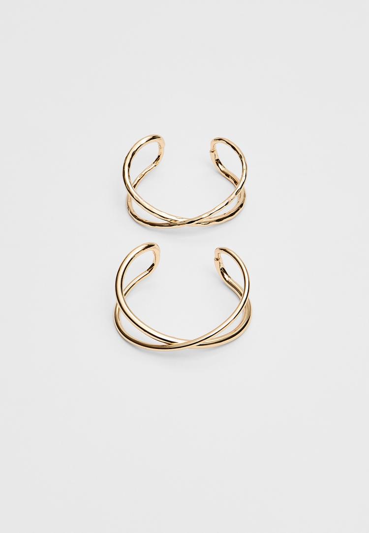 set 2 brazaletes dorados