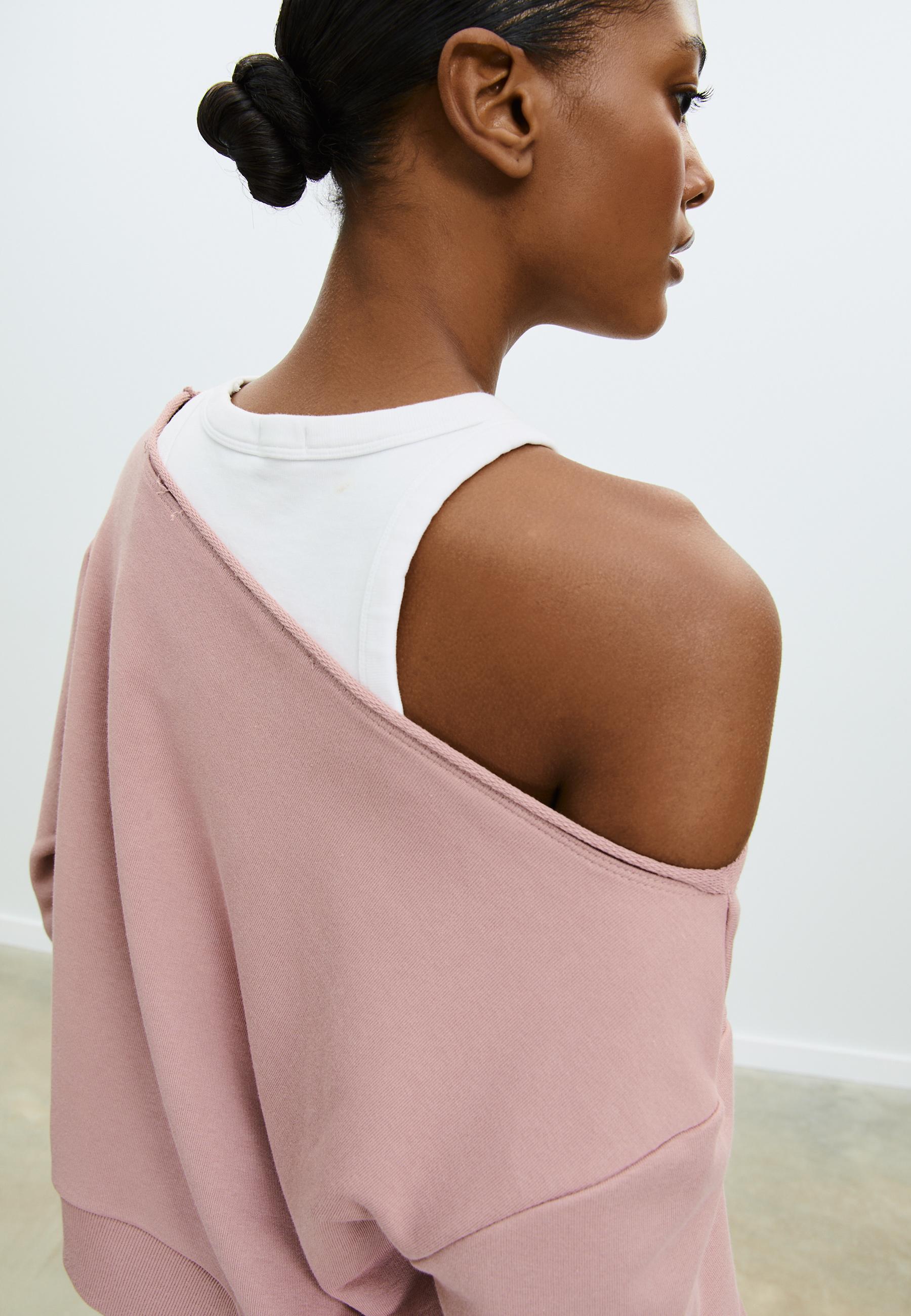 Off-the-shoulder graphic sweatshirt - Women's fashion