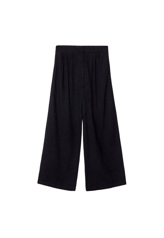 Keten karışımlı culotte pantolon_3