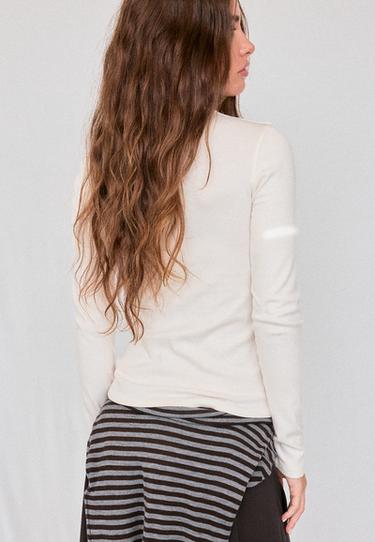 Basic long sleeve T-shirt — Ecru 5