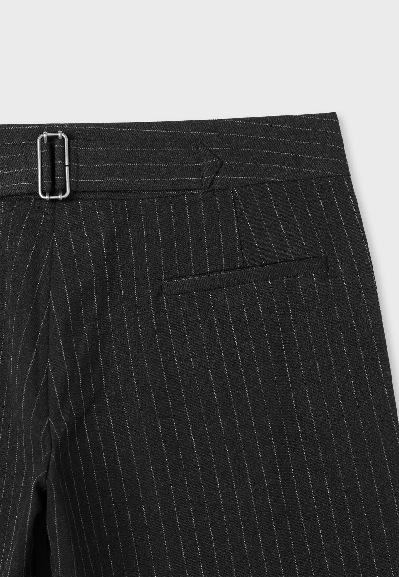 Striped low-rise smart trousers — Dark grey