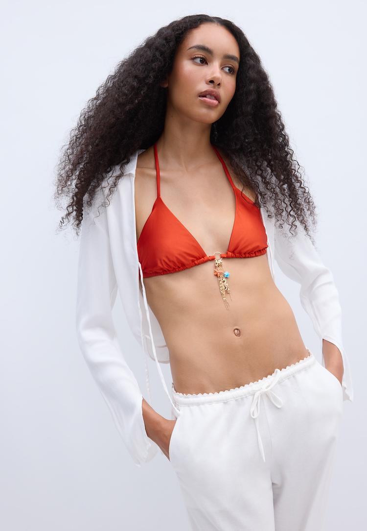 Stradivarius Σετ 4 Charms Μπικίνι Αστερίας Χρυσαφί Os