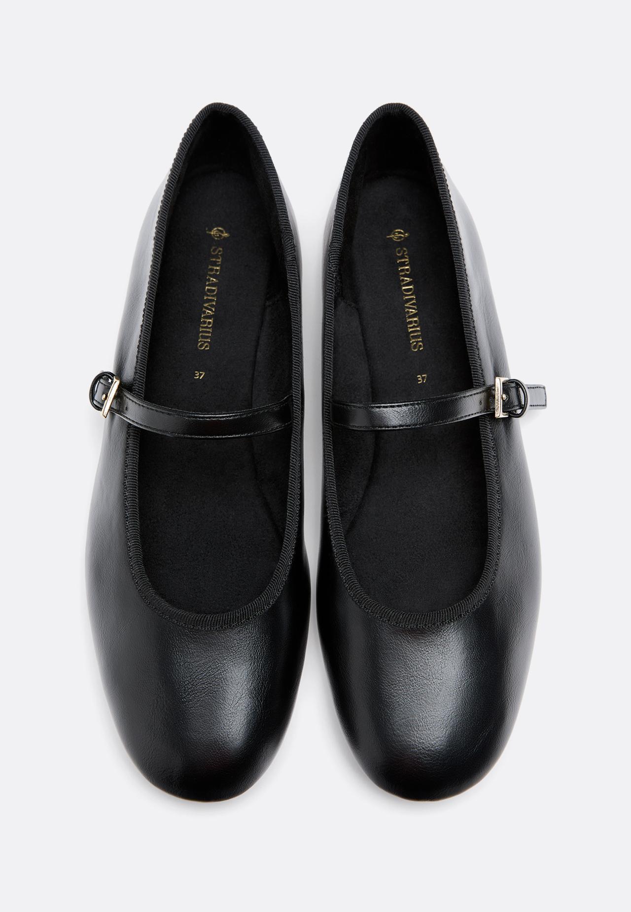 Basic Mary Jane ballet pumps — BLACK 
