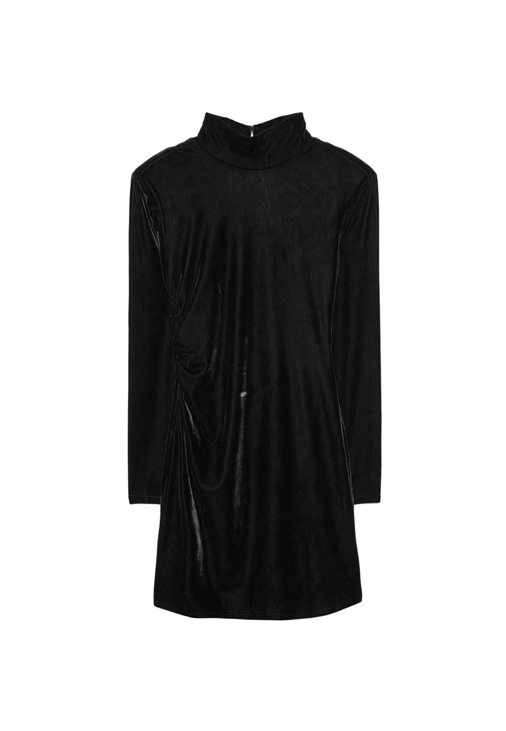 Robe courte velours dos nu
