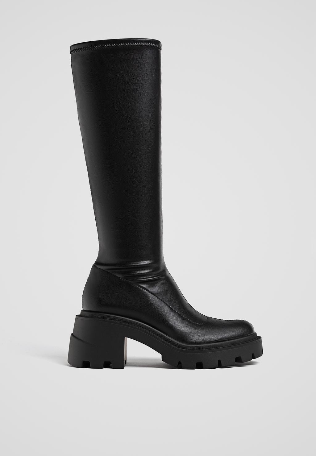 Platform high-heel boots