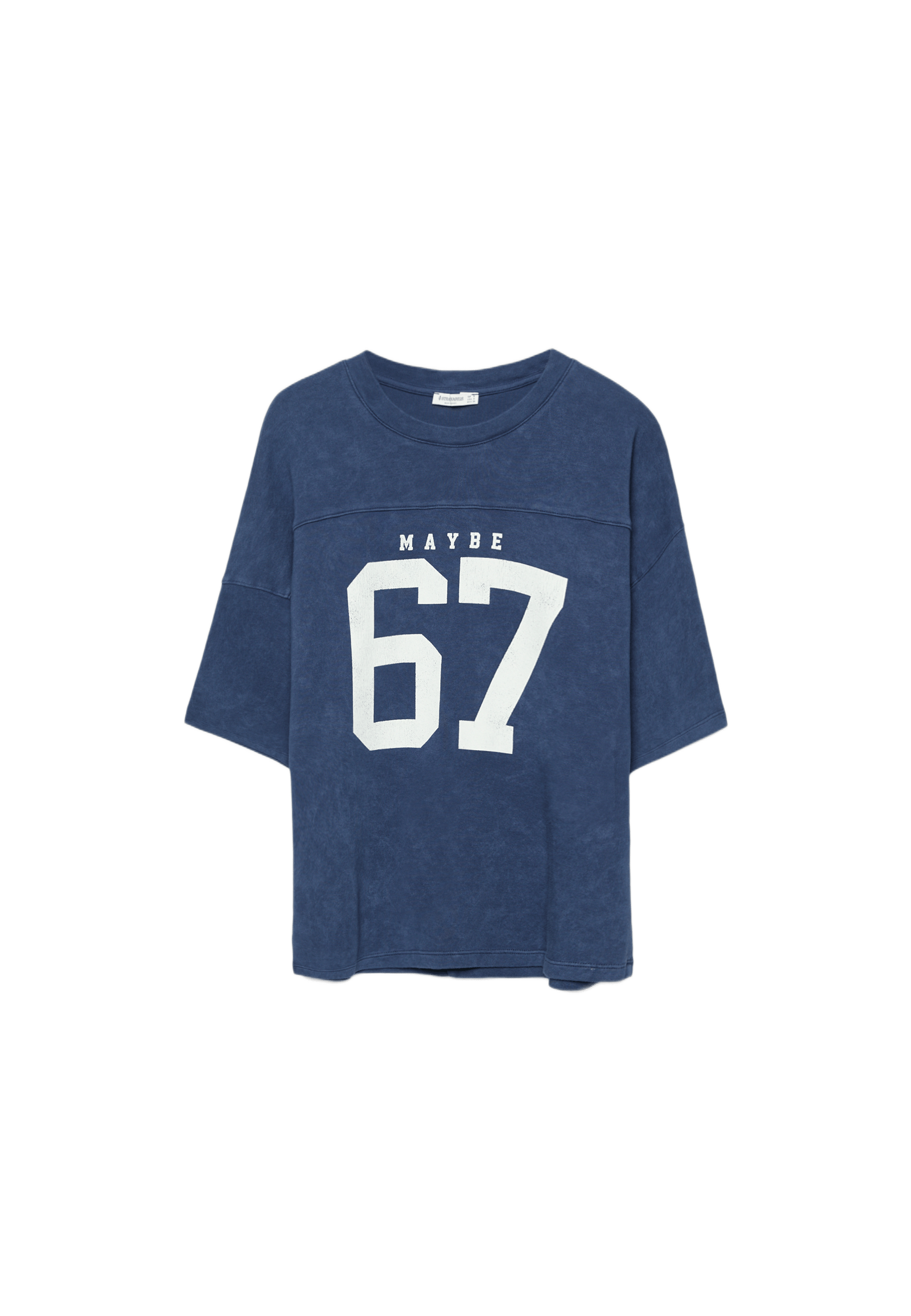 Short sleeve T-shirt with graphic detail — Navy blue
