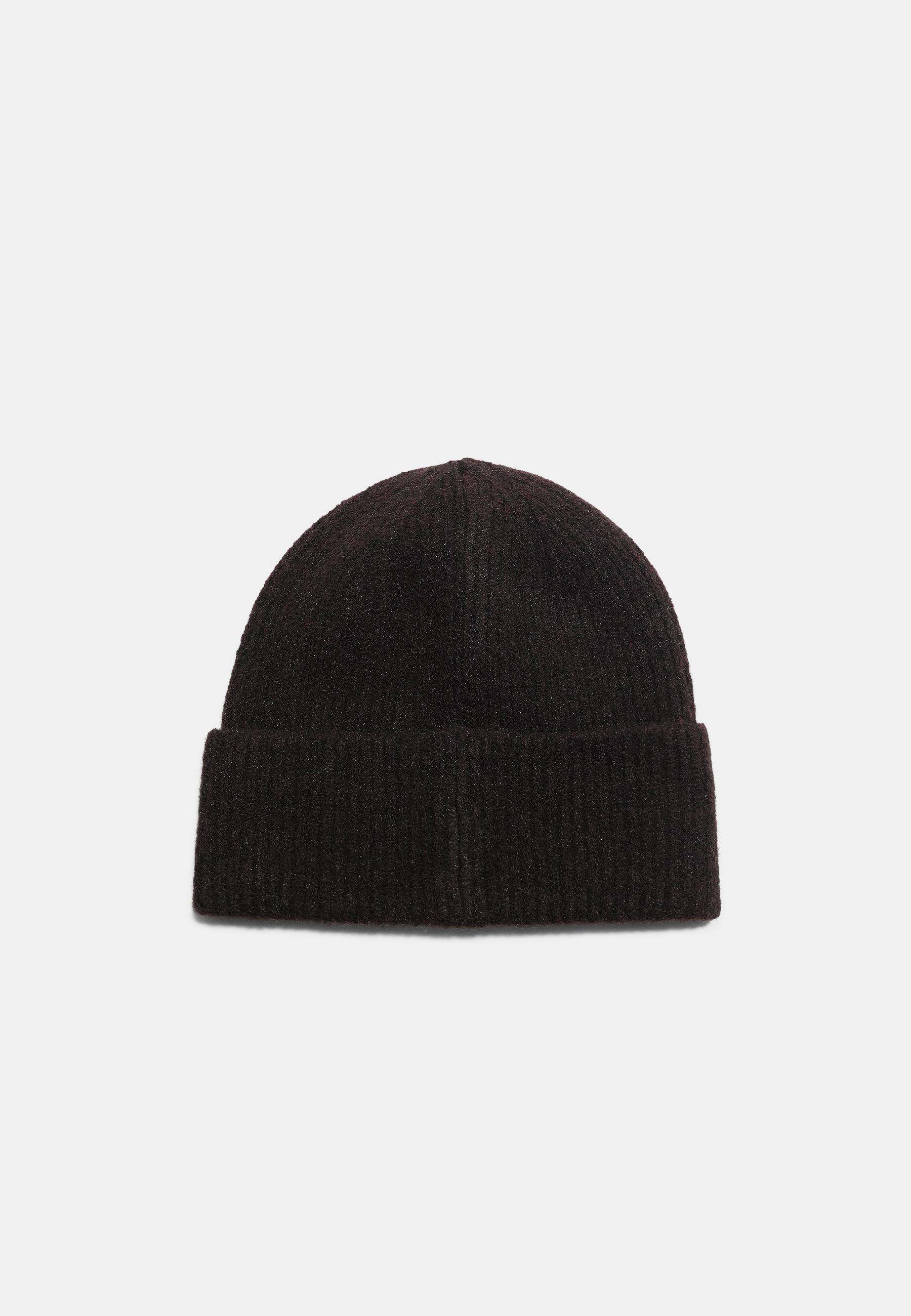 Basic knit hat — Brown