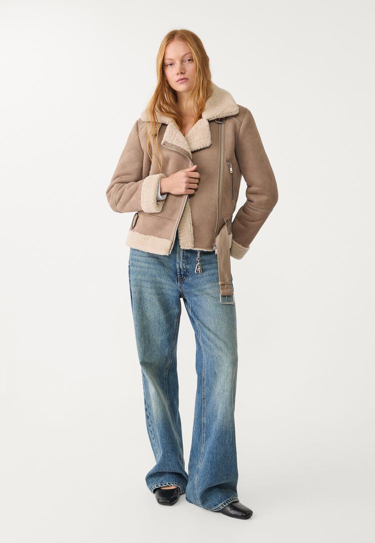 cazadora biker doble faz efecto ante