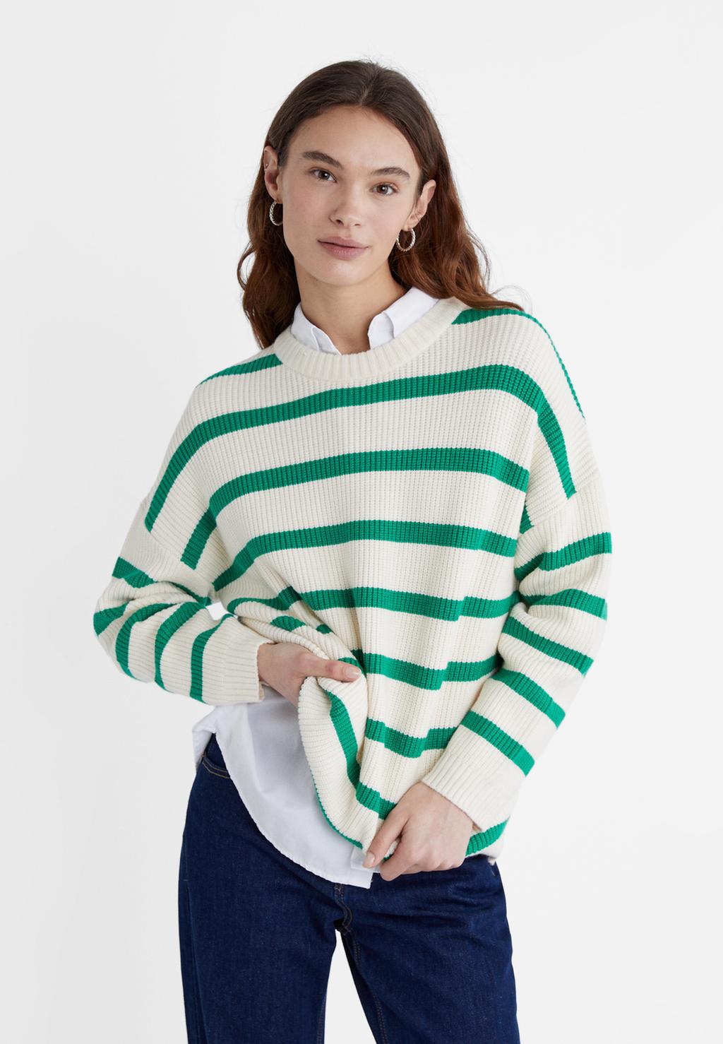 Pull en maille à rayures