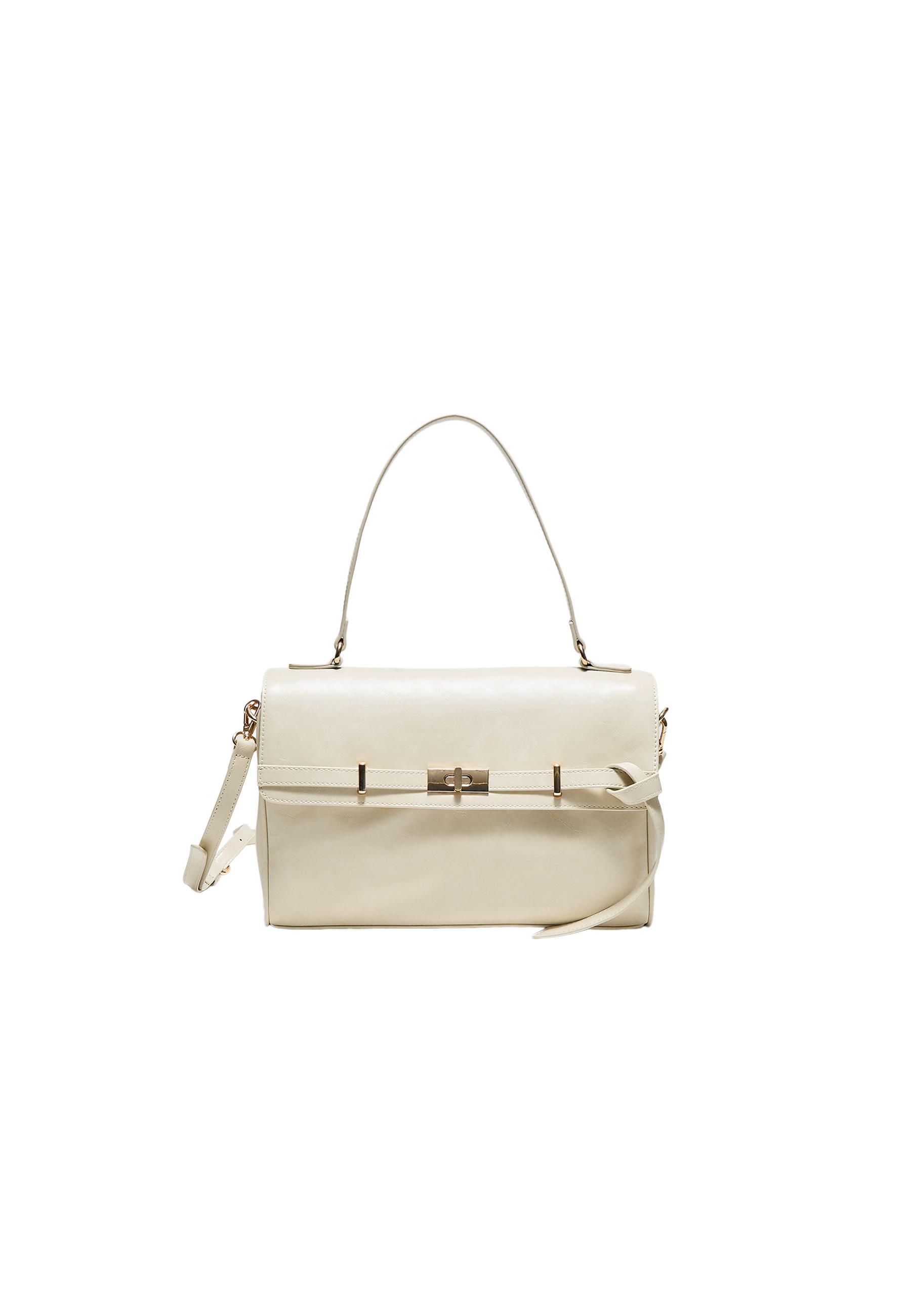 Medium belt crossbody bag — Ecru