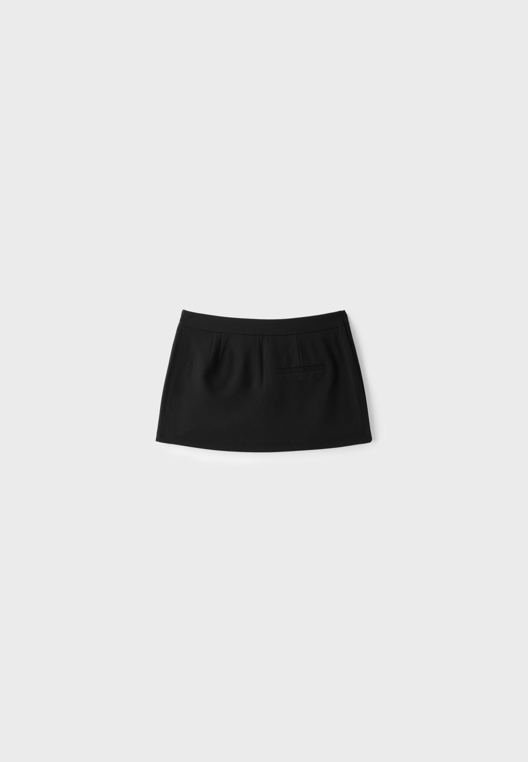 Crossover mini skort — Black