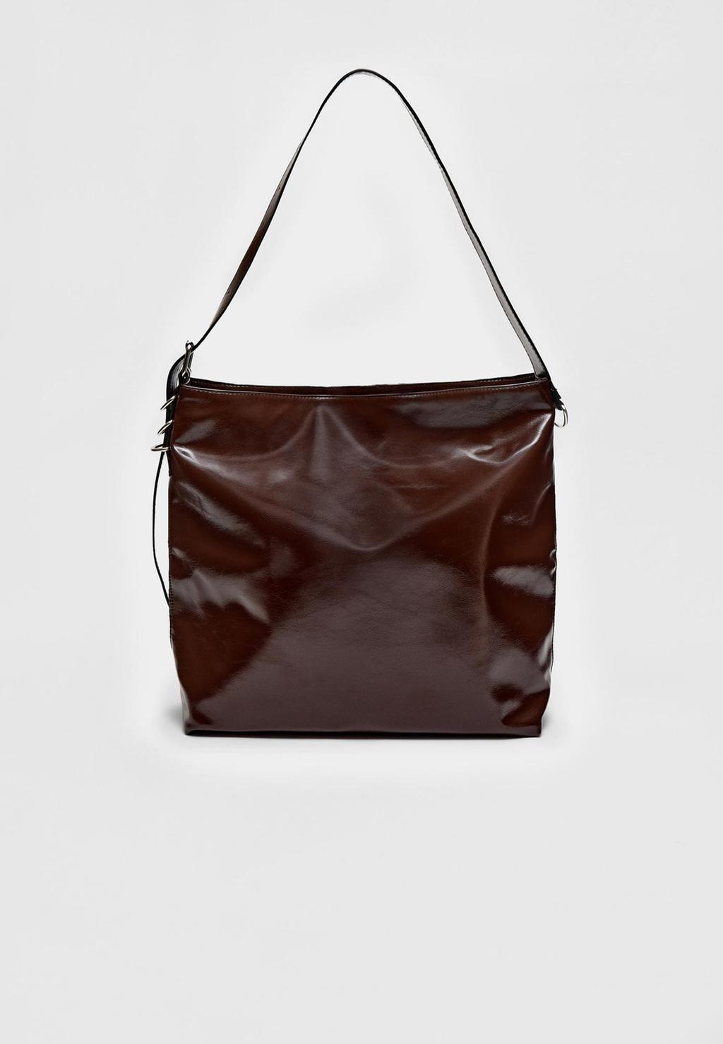 Leather effect bucket bag