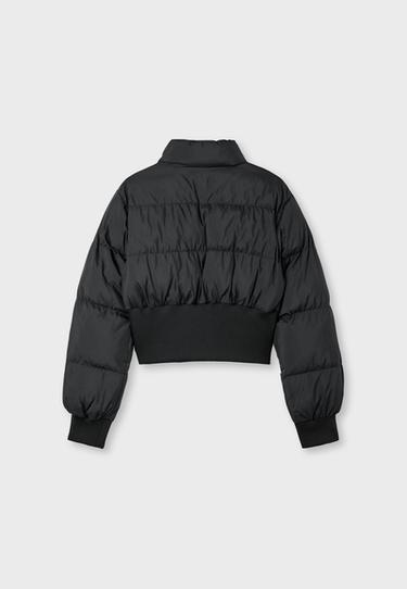 Corset detail puffer jacket — Black 8