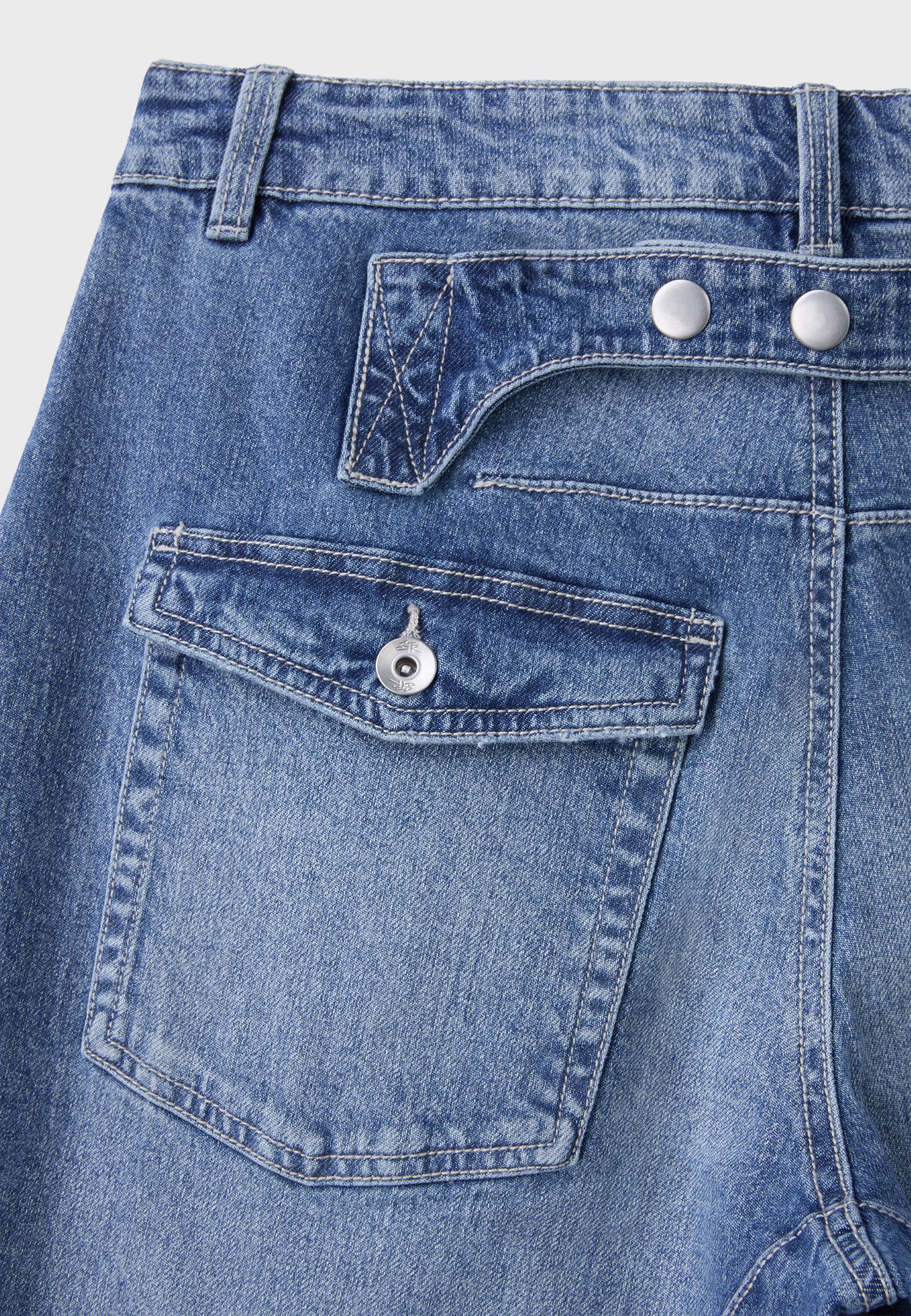 Low-rise super wide-leg jeans — MEDIUM BLUE DENIM