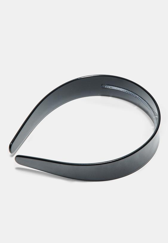 Stradivarius Rigid Headband With Comb Black Os