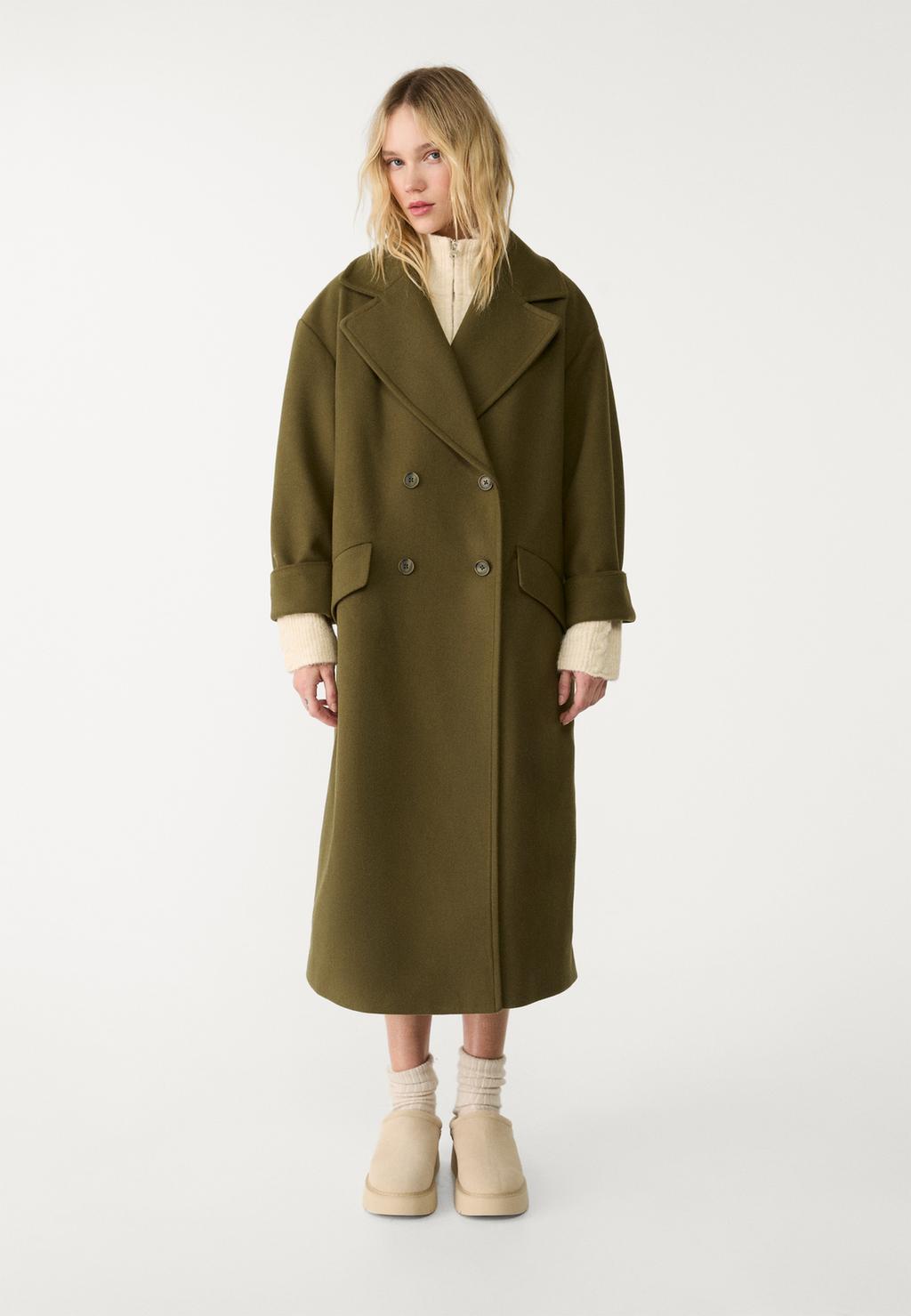 Abrigo oversize tacto suave