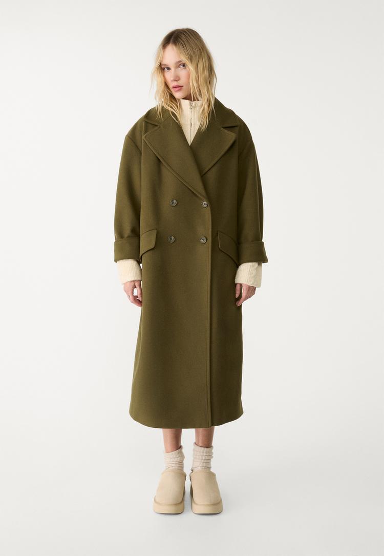 abrigo oversize tacto suave
