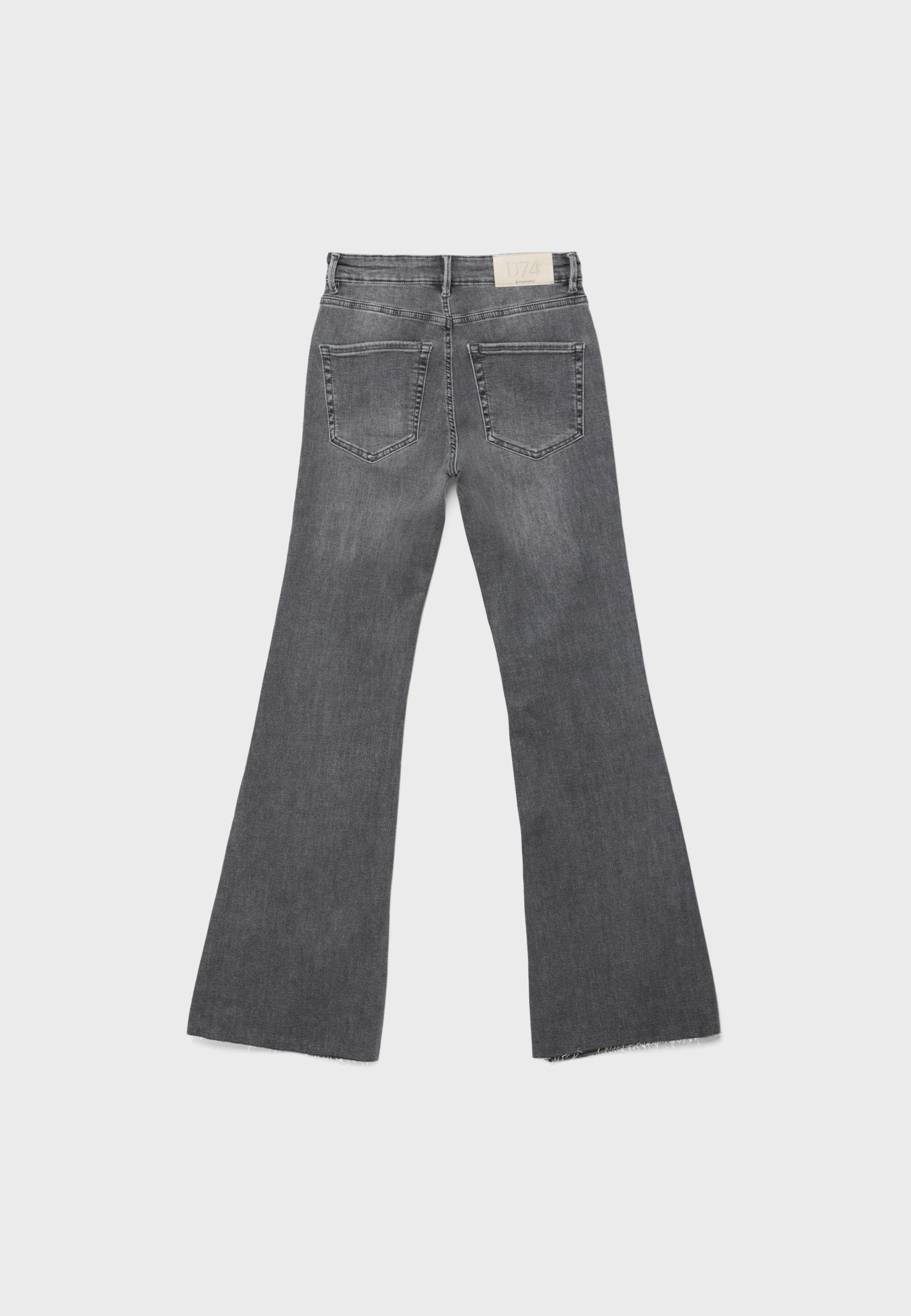 D74 yırtmaçlı çan paça jean - Görsel 7