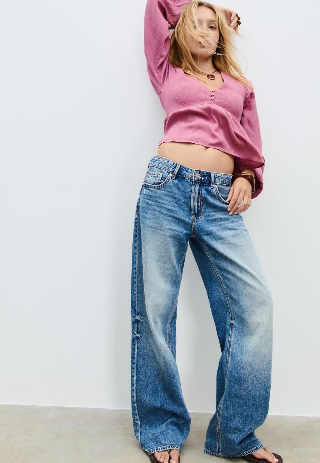 Blusa fluida manga larga