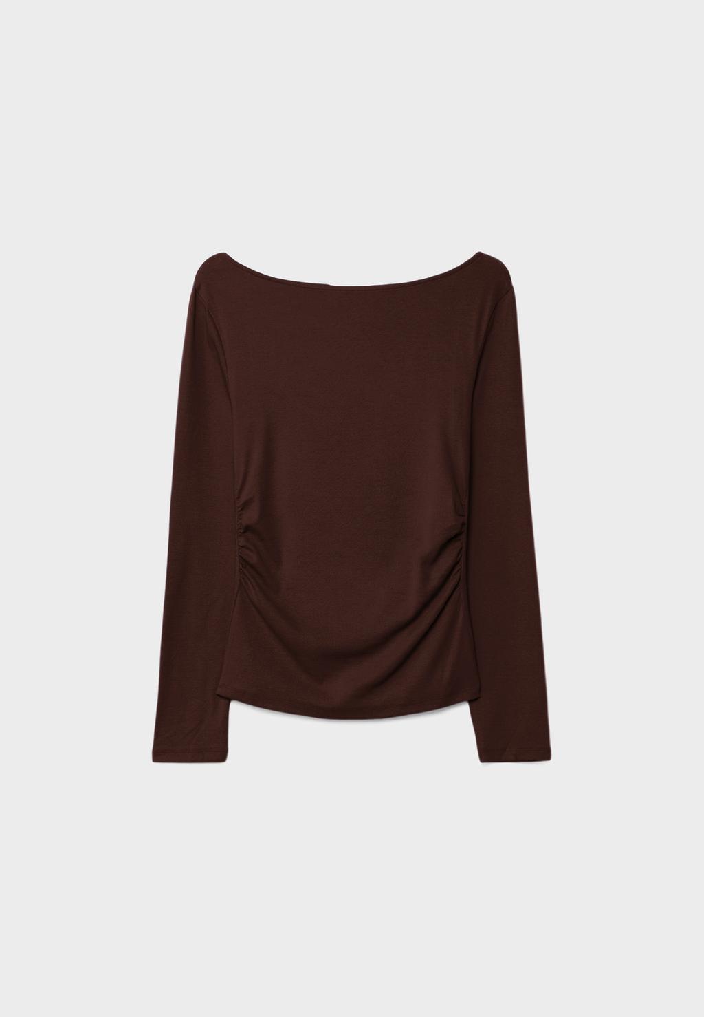 Langarmshirt mit Raffung