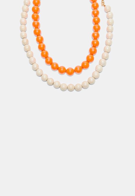 set 2 kettingen met kralen