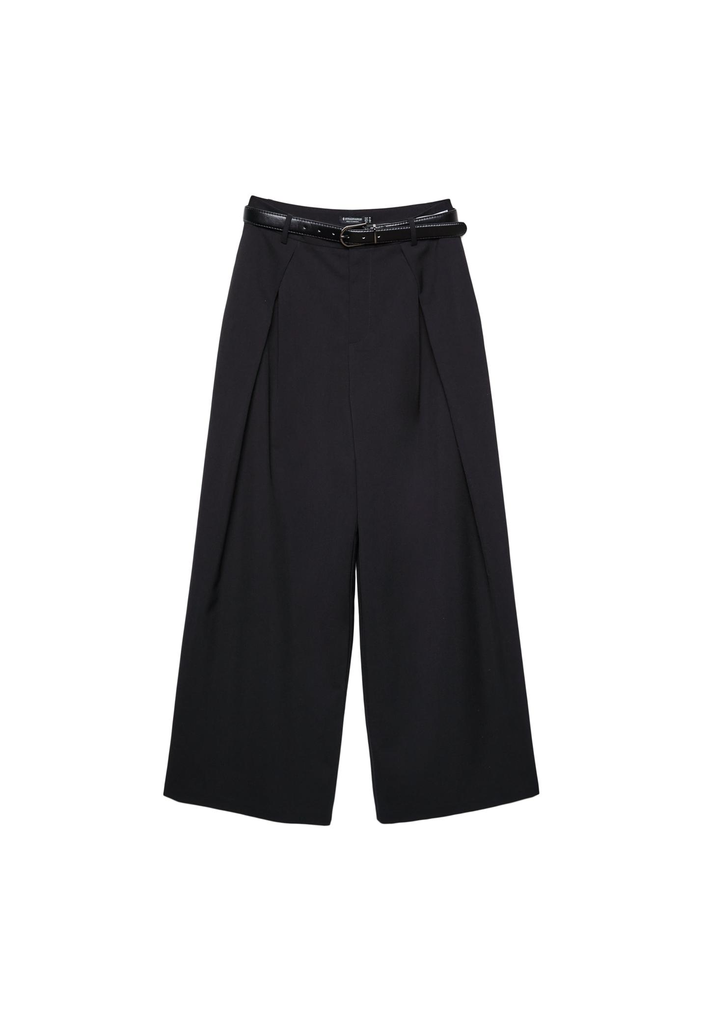 Maxi pensli kemerli pantolon - Görsel 10