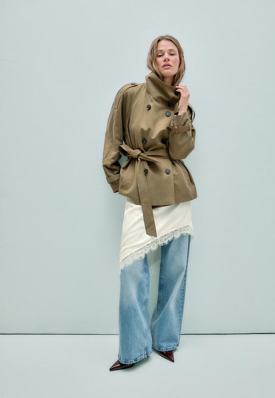 falda asimetrica satinada