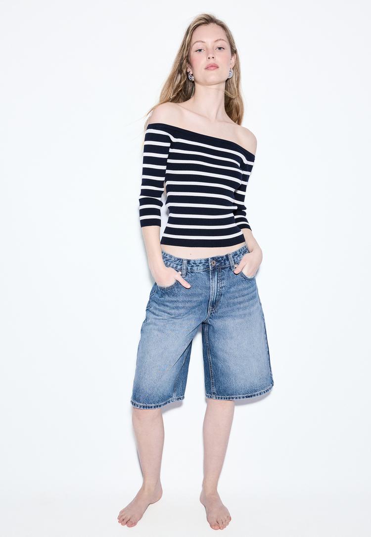 bermuda baggy en jean