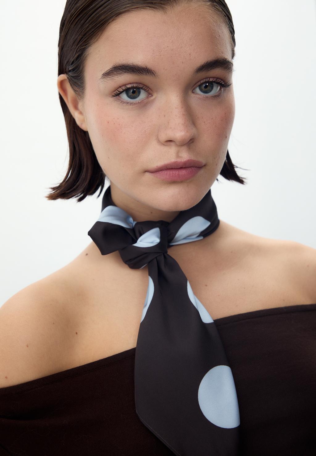 Large polka dot scarf