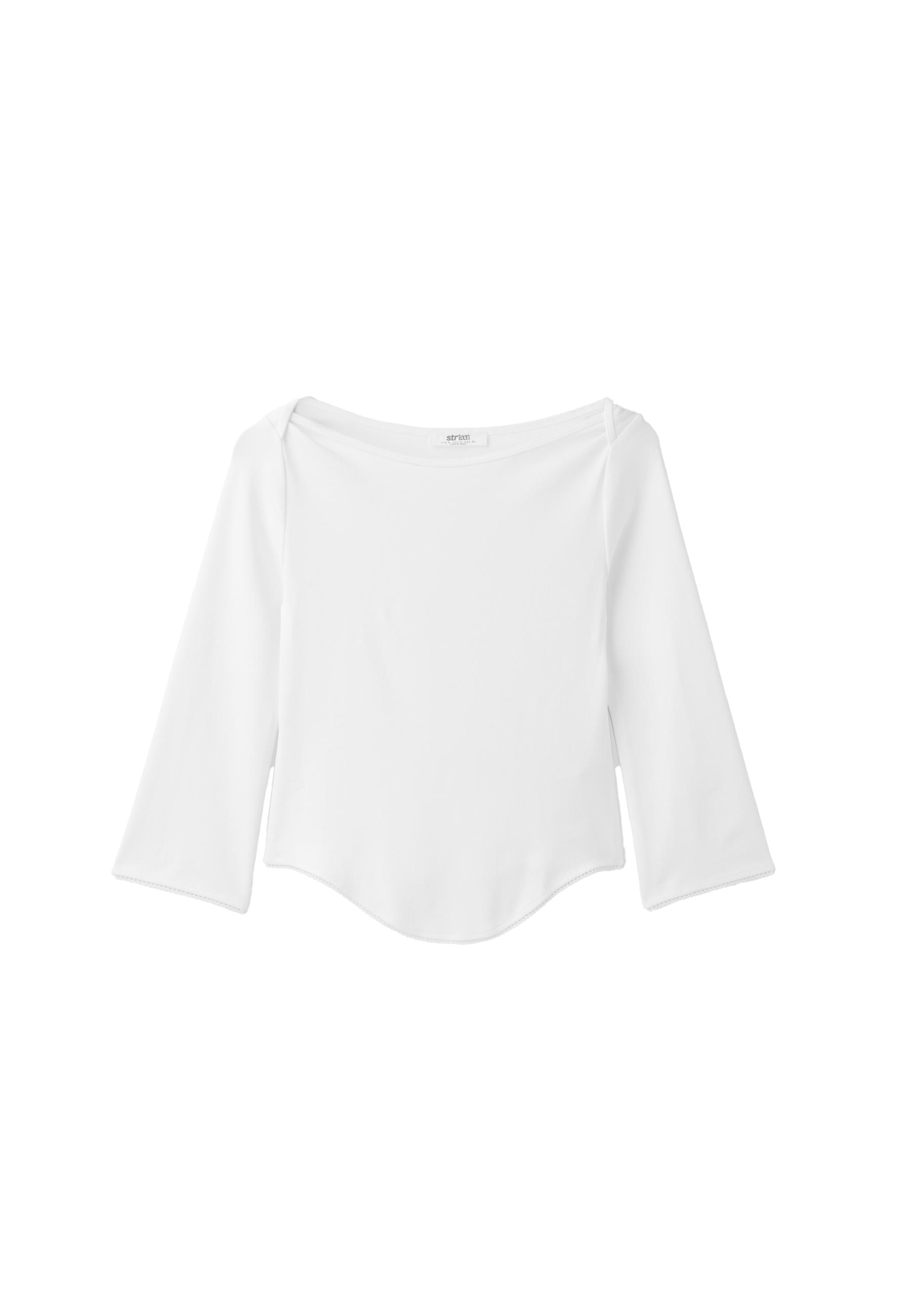 Boat neck T-shirt — White