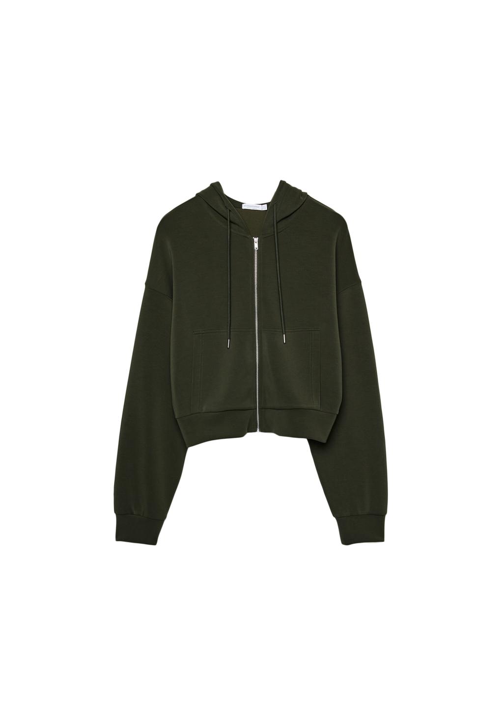 Sudadera cremallera tacto suave