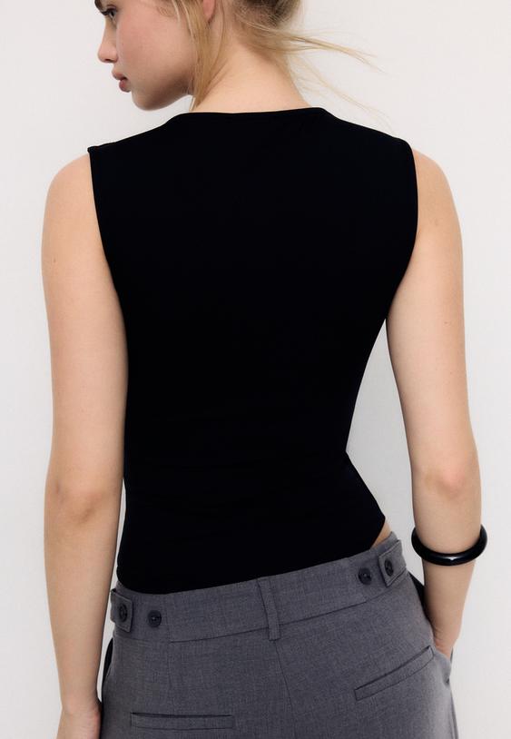 Kare yaka poliamid body - Görsel 19