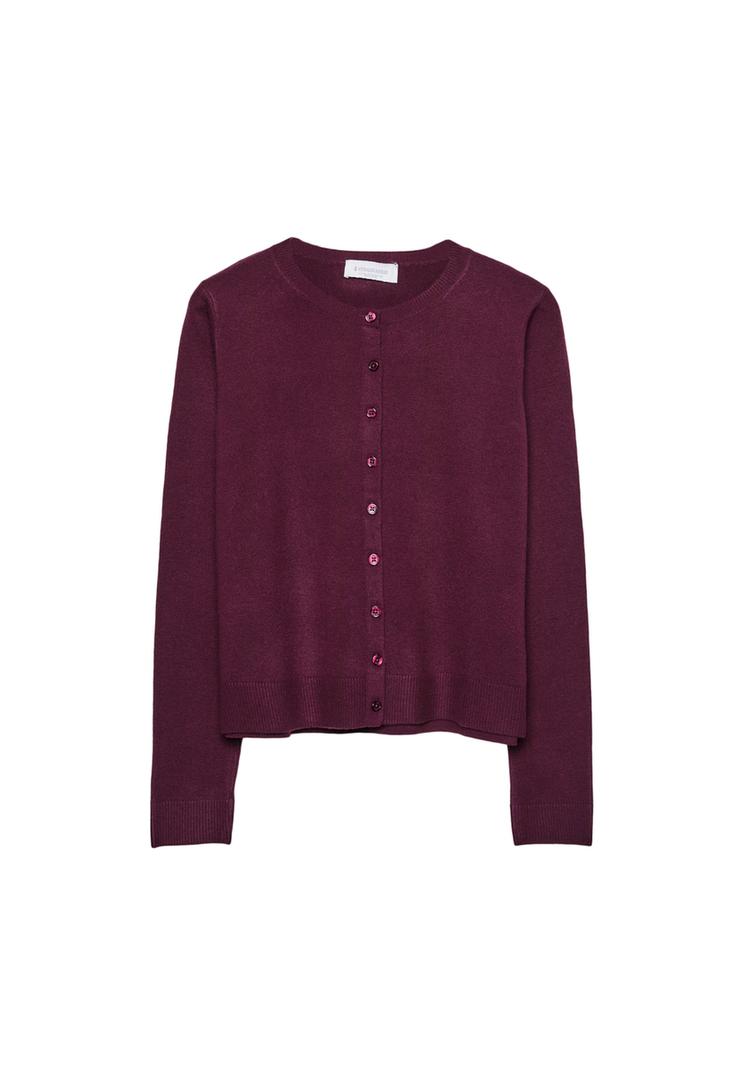 Veste en maille à boutons toucher doux