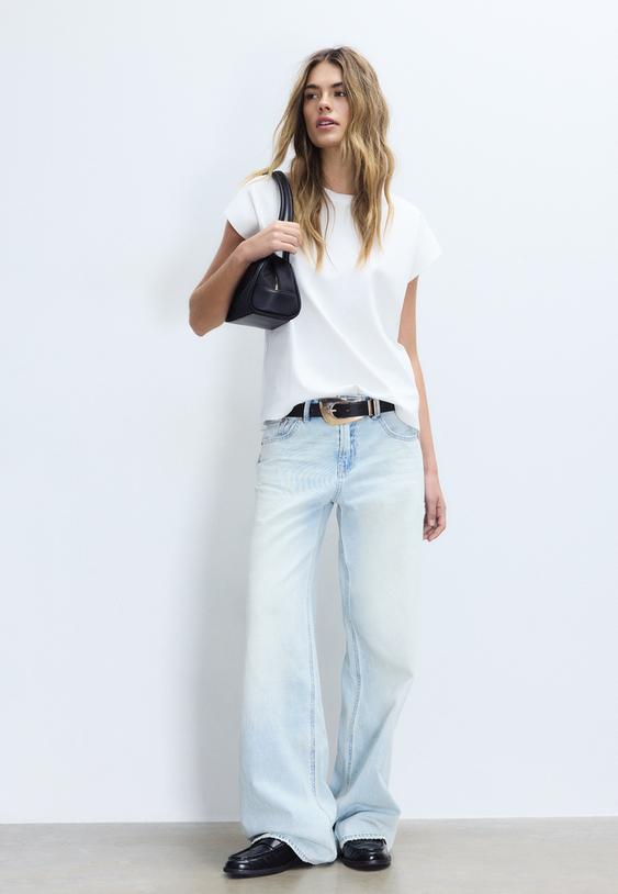 belt with elongated buckle