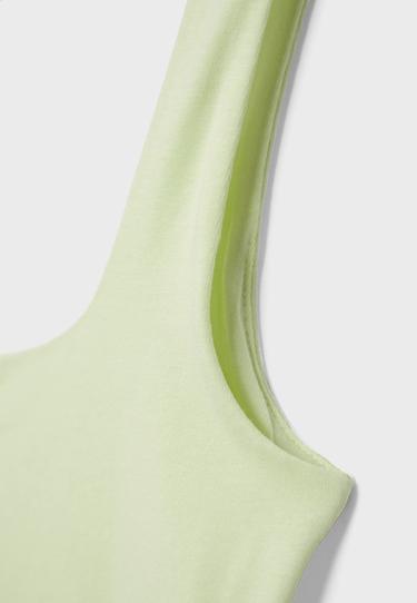 Wide strap vest top — Green 8