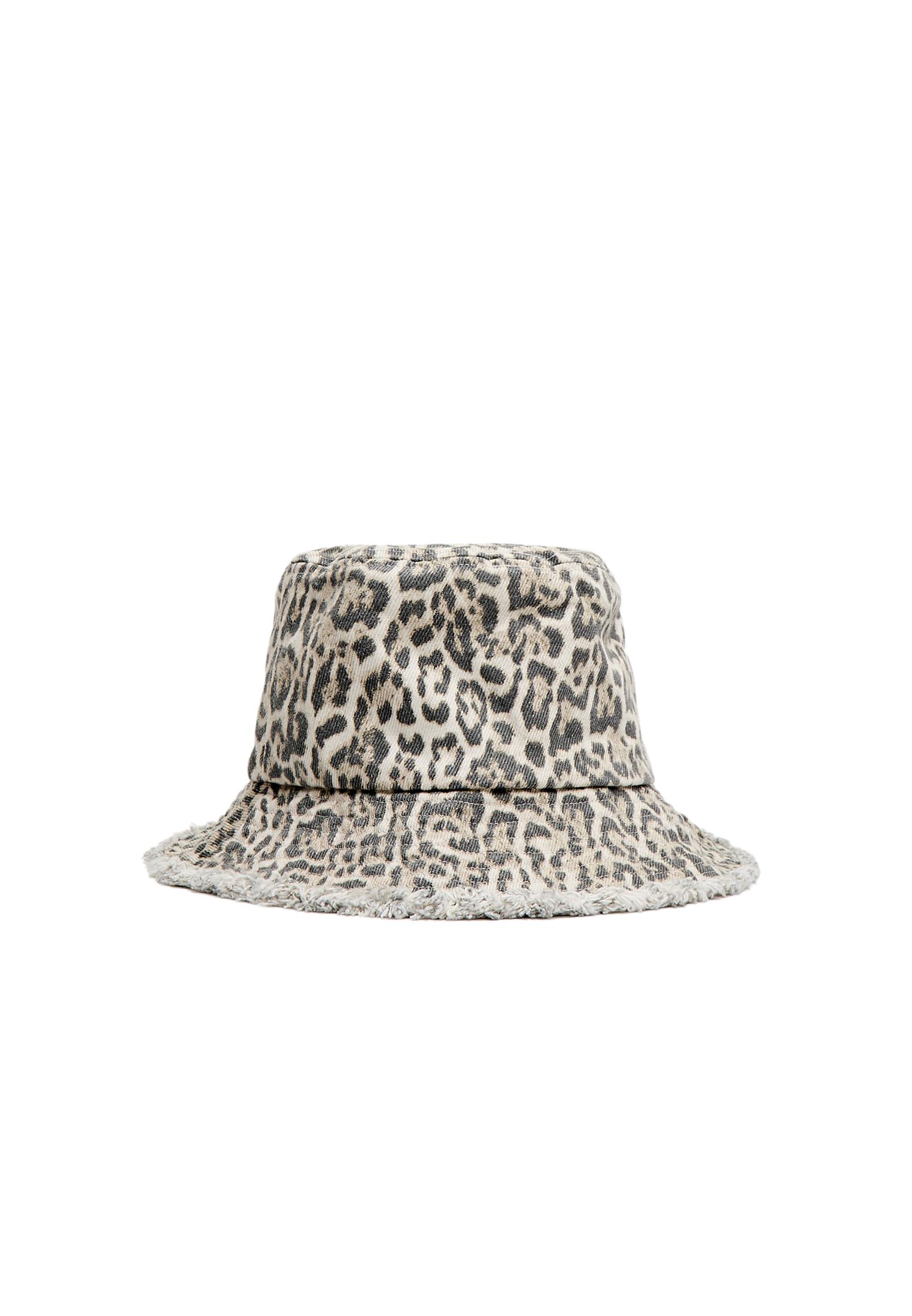 Leopard print bucket hat