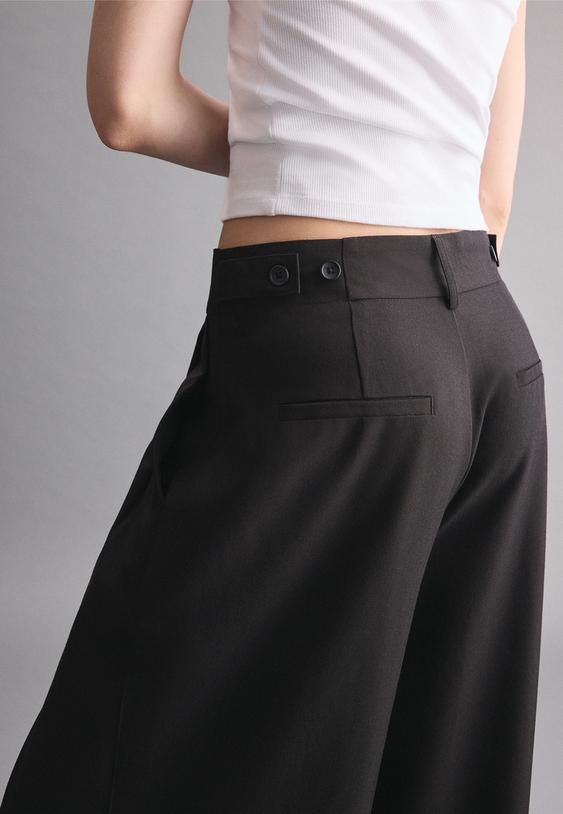 pantalon vestir wide botones ajustables