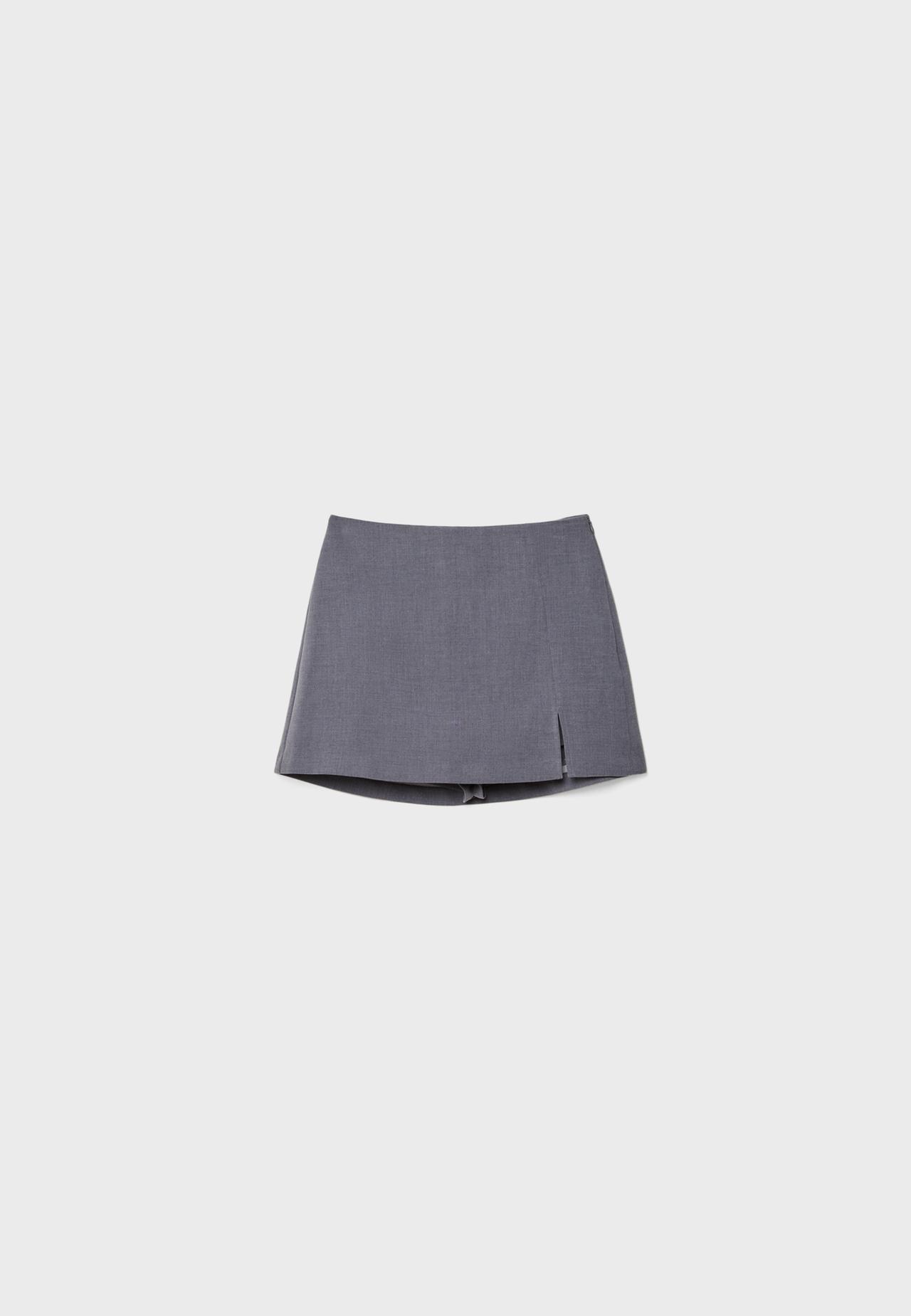 Side split skort — Dark grey