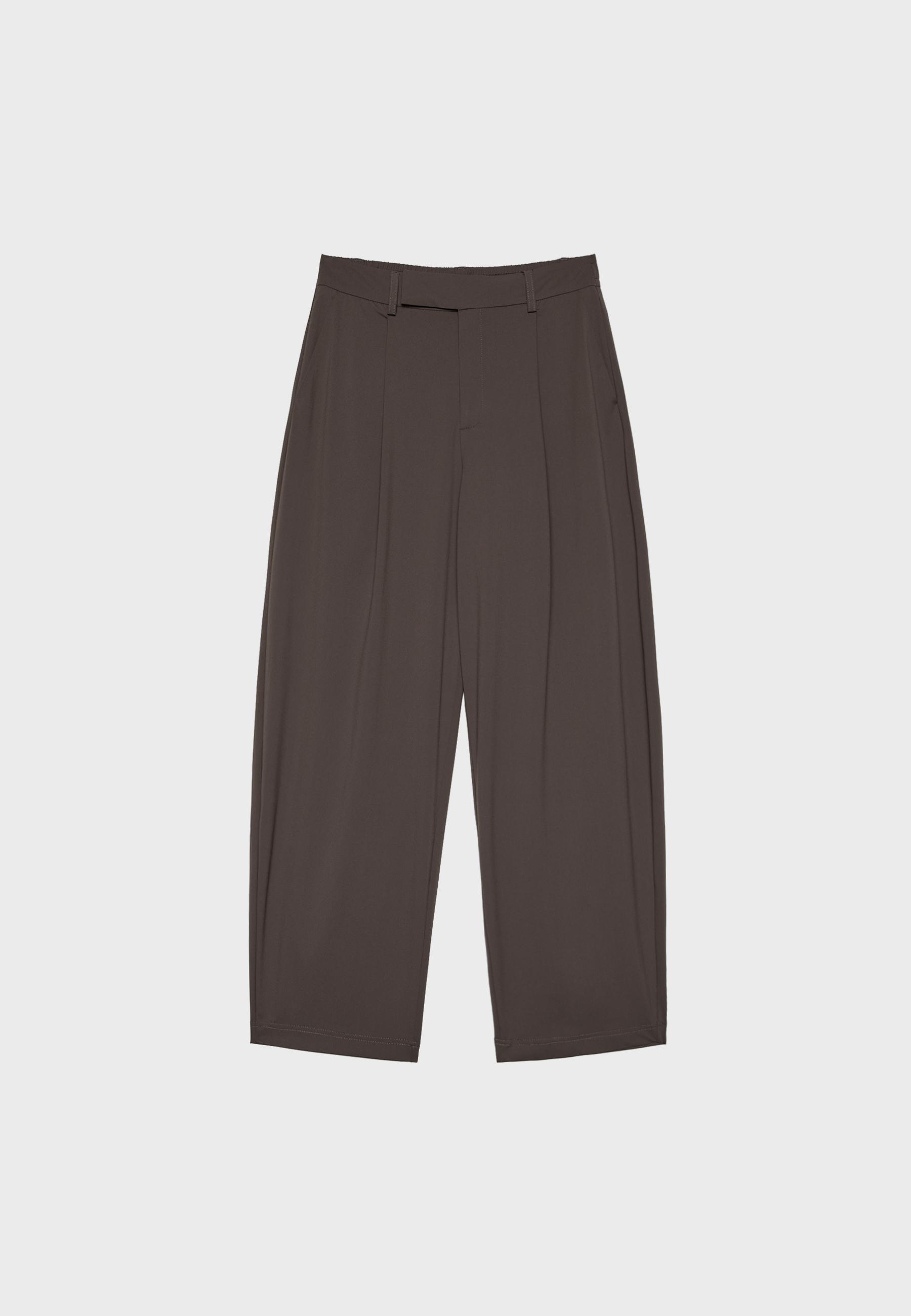 Dressy darted trousers — Brown