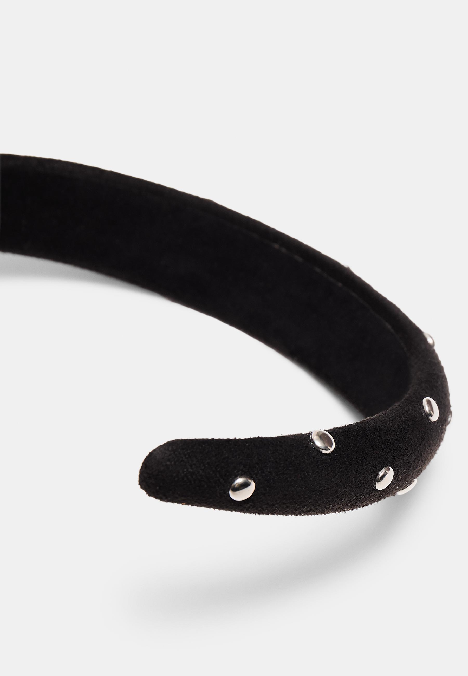 Studded volume headband — Black