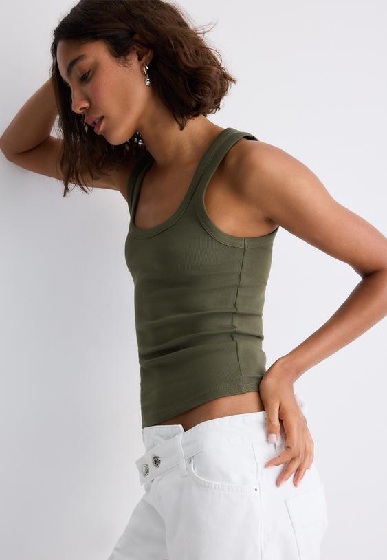 camiseta nadadora rib algodon l02522687