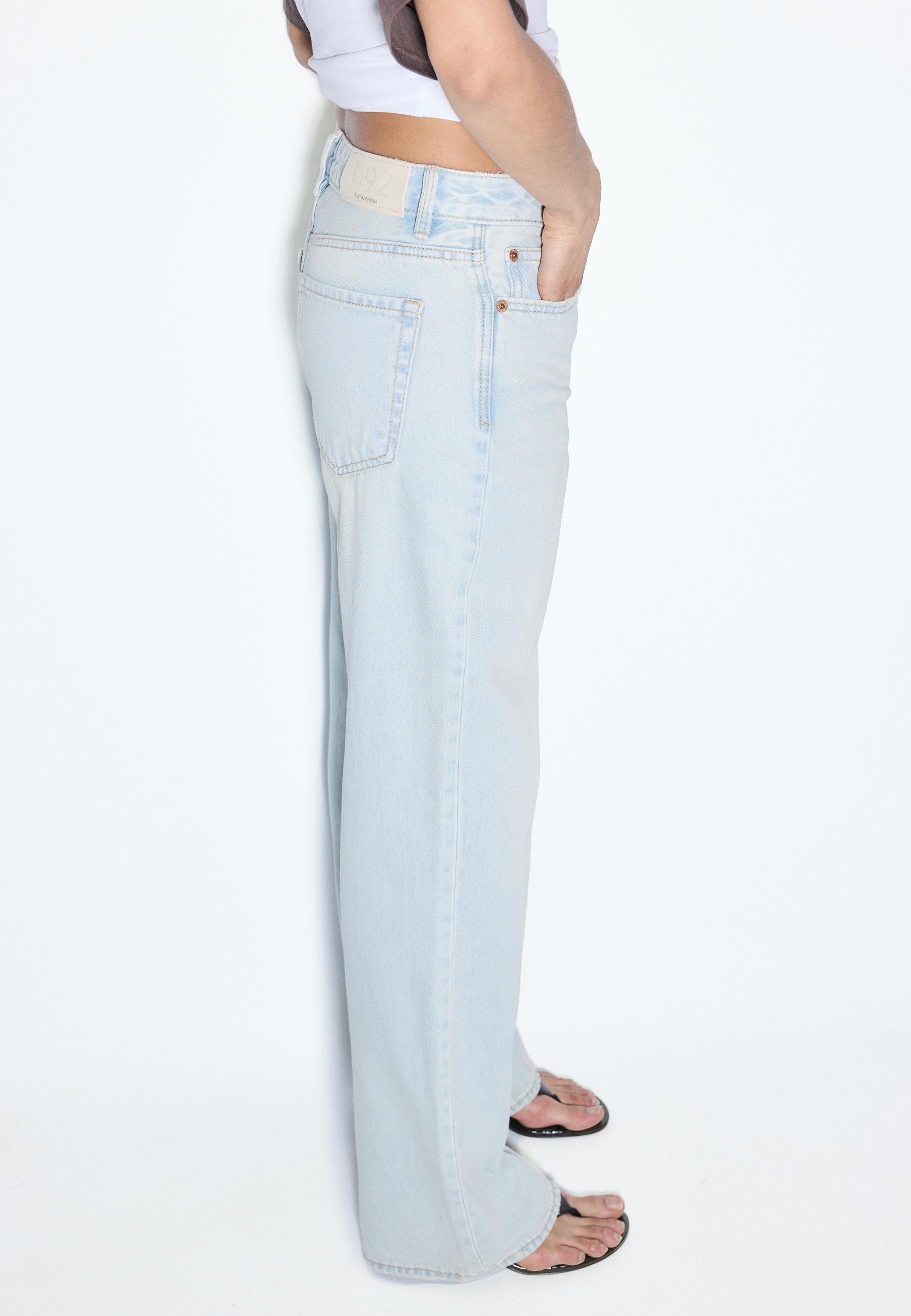 D92 straight fit geniş paça jean - Görsel 2