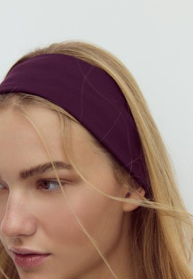 Set of 2 fur headbands — Burgundy 4