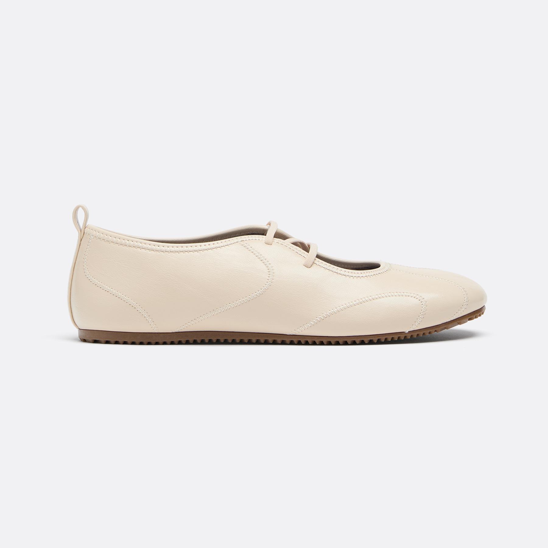 Elasticated sneakerinas — ECRU