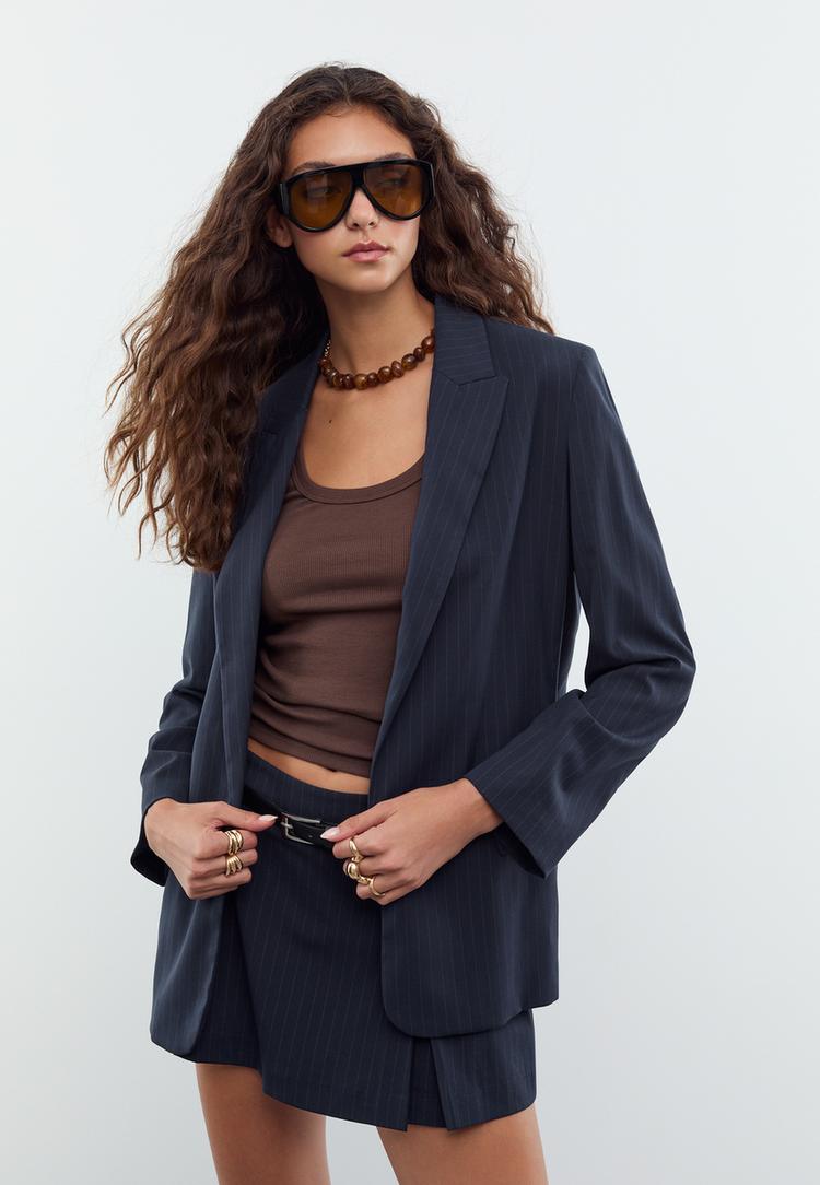 falda pantalon mini vestir cinturon rayas