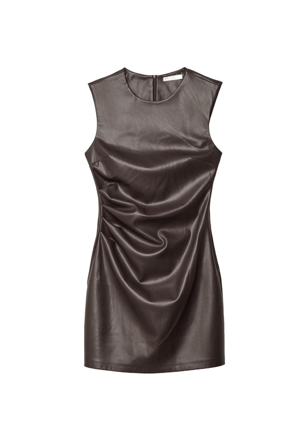 Robe courte en similicuir